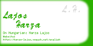 lajos harza business card